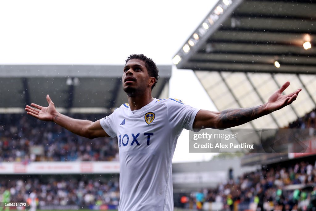 Georginio Rutter of Leeds United celebrates after scoring the team's  News Photo - Getty Images