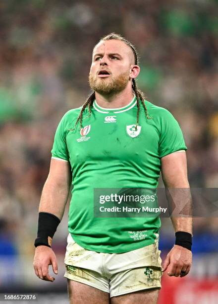 Paris , France - 23 September 2023; Finlay Bealham of Ireland during the 2023 Rugby World Cup Pool B match between South Africa and Ireland at Stade...