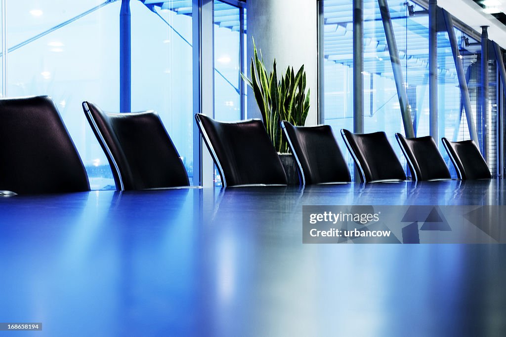 Blue boardroom