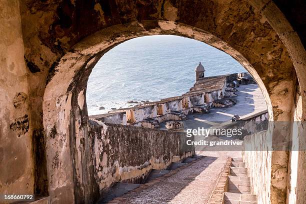 el morro fortaleza, puerto rico - san juan puerto rico fotografías e imágenes de stock