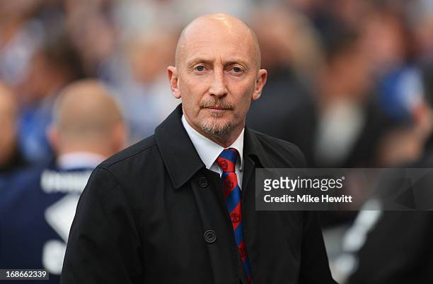 Crystal Palace manager Ian Holloway looks on during the npower Championship Play Off Semi Final Second Leg between Brighton & Hove Albion and Crystal...