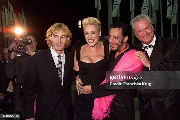 Raoul Meyer and Brigitte Nielsen Harald Gööckler and and Dieter Schroth Pompöös From The "Ball Of Sports" in Frankfurt Am 020202