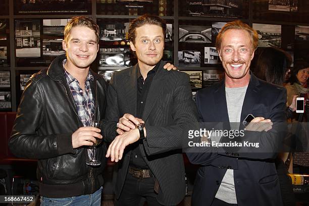 Tobias Schenke, Roman Knizka and Wilfried Hochholdinger at the award ceremony of the Montblanc 'The Beauty Of A Second short film competition', at...