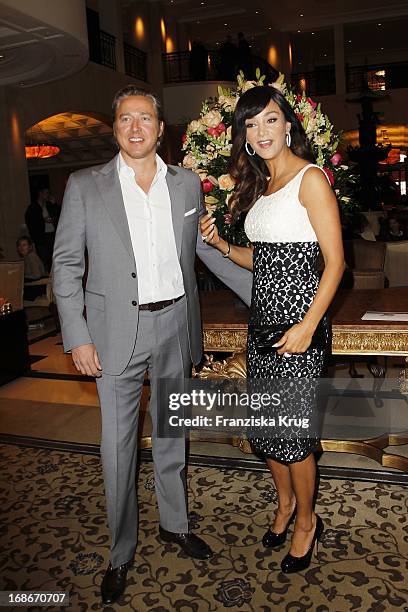 Verona Pooth and husband Franjo at 10th Anniversary Of The Felix Burda Award Hotel Adlon in Berlin