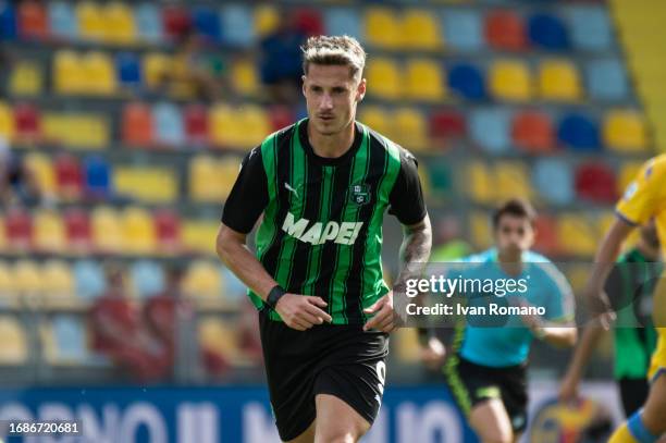 Andrea Pinamonti of US Sassuolo during the Serie A TIM match between Frosinone Calcio and US Sassuolo at Stadio Benito Stirpe on September 17, 2023...