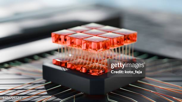 abstract high-tech device developing - equipamento de computador imagens e fotografias de stock