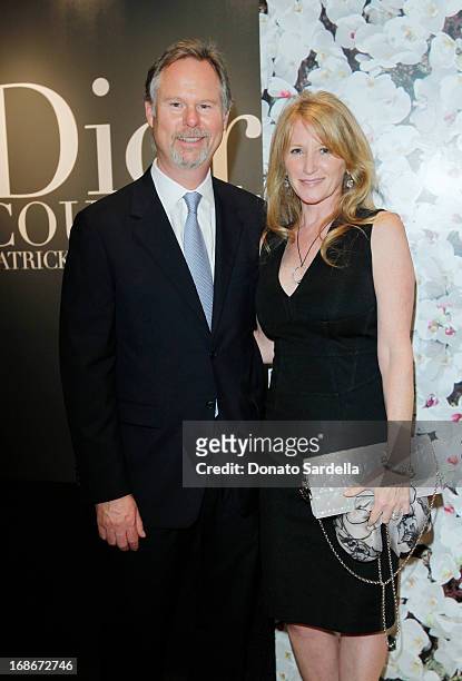 Anton Segerstrom and Jennifer Segerstrom attend Dior celebrates the opening of Dior Couture Patrick Demarchelier Exhibition at the Dior store at...