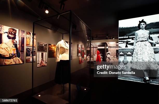 General view at Dior celebrates the opening of Dior Couture Patrick Demarchelier Exhibition at the Dior store at South Coast Plaza May 10, 2013 in...