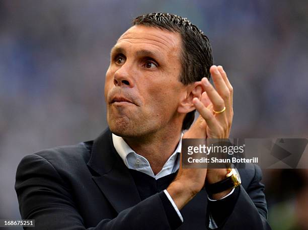 Brighton & Hove Albion manager Gus Poyet before the npower Championship play off semi final second leg between Brighton & Hove Albion and Crystal...