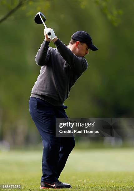 Jonathan Graham of Silloth on Solway Golf Club tees off on the 18th hole during the Glenmuir PGA Professional Championship North East Regional...