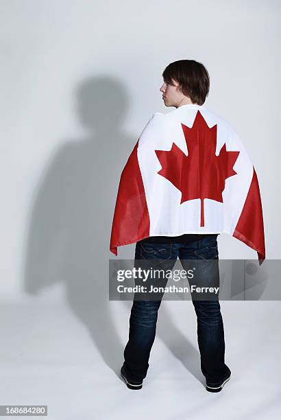 Mathieu Giroux poses for a portrait during the Canadian Olympic Committee Portrait Shoot on May 13, 2013 in Vancouver, British Columbia, Canada.