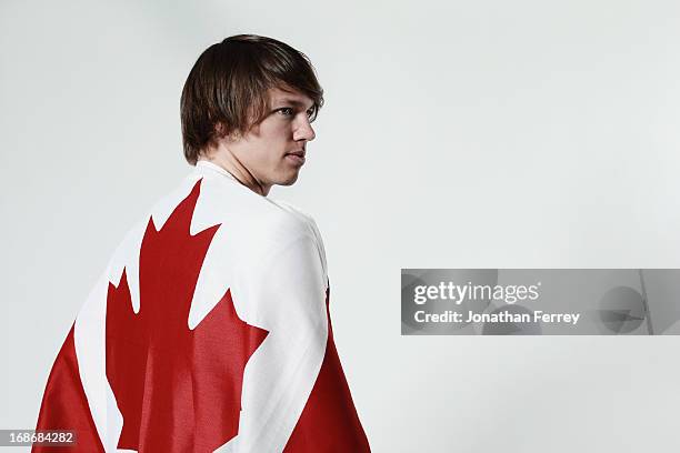 Mathieu Giroux poses for a portrait during the Canadian Olympic Committee Portrait Shoot on May 13, 2013 in Vancouver, British Columbia, Canada.