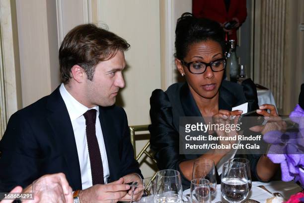 Renaud Capucon and Audrey Pulvar attend 'Global Gift Gala' at Hotel George V on May 13, 2013 in Paris, France.