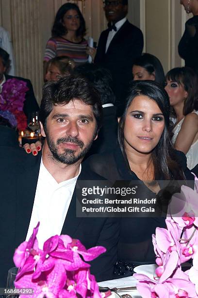 Patrick Fiori and Karine Ferri attend 'Global Gift Gala' at Hotel George V on May 13, 2013 in Paris, France.