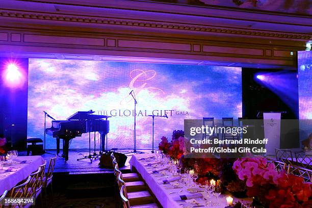 Atmosphere of 'Global Gift Gala' at Hotel George V on May 13, 2013 in Paris, France.