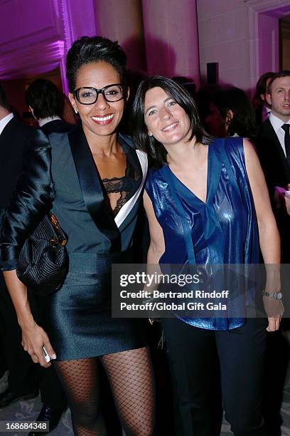 Audrey Pulvar and Estelle Denis attend 'Global Gift Gala' at Hotel George V on May 13, 2013 in Paris, France.