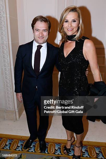 Laurence Ferrari and her husband Renaud Capucon attend 'Global Gift Gala' at Hotel George V on May 13, 2013 in Paris, France.