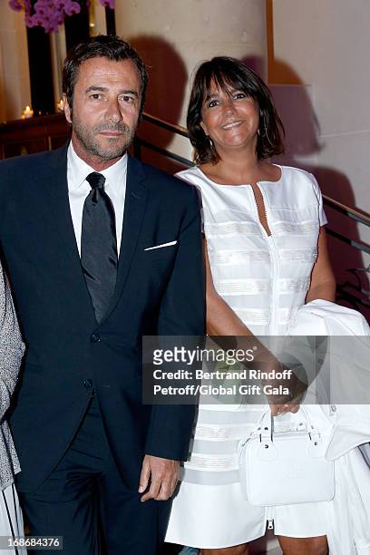 Bernard Montiel and Valerie Expert attend 'Global Gift Gala' at Hotel George V on May 13, 2013 in Paris, France.