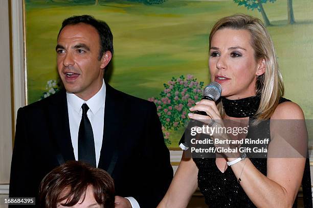 Nikos Aliagas and Laurence Ferrari attend 'Global Gift Gala' at Hotel George V on May 13, 2013 in Paris, France.