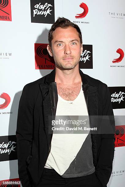 Jude Law attends a listening party for Daft Punk's new album 'Random Access Memories' at The Shard on May 13, 2013 in London, England.