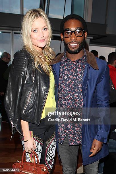 Laura Whitmore and Tinie Tempah attend a listening party for Daft Punk's new album 'Random Access Memories' at The Shard on May 13, 2013 in London,...