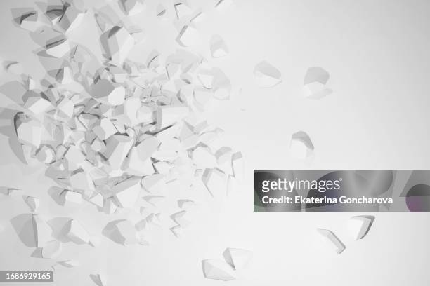 bunch of broken white shards - buch icon stock pictures, royalty-free photos & images