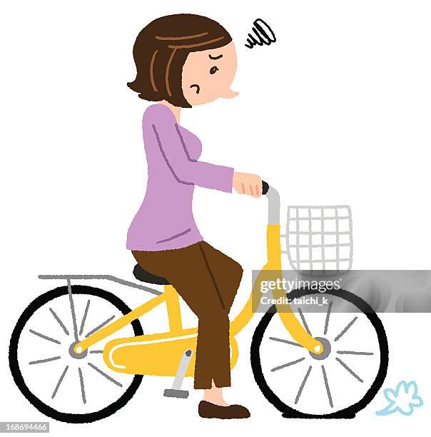 föhnen fahrrad - reifenpanne stock-grafiken, -clipart, -cartoons und -symbole