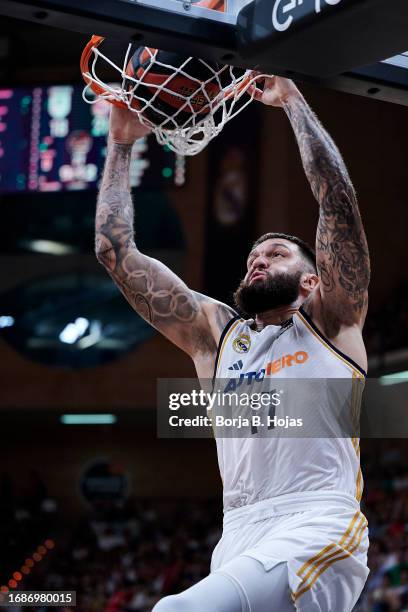 Vincent Poirier of Real Madrid during Finals of Supercopa of Liga Endesa match between Real Madrid and Unicaja Malaga at Palacio de los Deportes de...