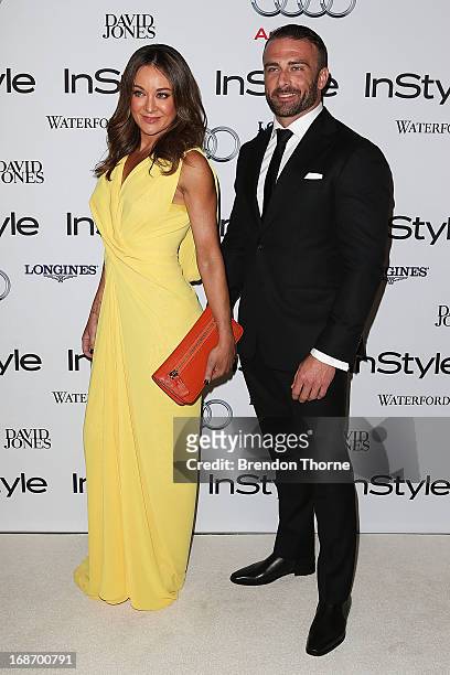 Michelle Bridges and Steve Willis arrive at the 2013 Instyle and Audi Women of Style Awards at Carriageworks on May 14, 2013 in Sydney, Australia.