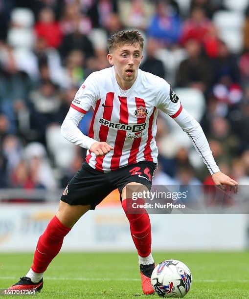 Sunderland's Dan Neil during the Sky Bet Championship match between Sunderland and Cardiff City at the Stadium Of Light, Sunderland on Sunday 24th...