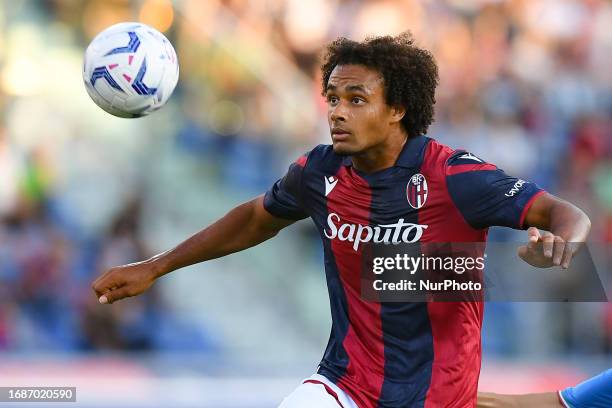 Joshua Zirkzee of Bologna FC during the Serie A Tim match between Bologna FC and SSC Napoli at Stadio Renato Dall'Ara on September 24, 2023 in...