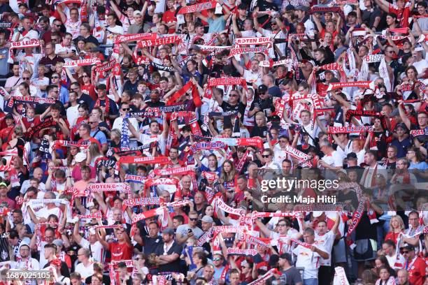 Fans of RB Leipzig prior to the Bundesliga match between RB Leipzig and FC Augsburg at Red Bull Arena on September 16, 2023 in Leipzig, Germany.