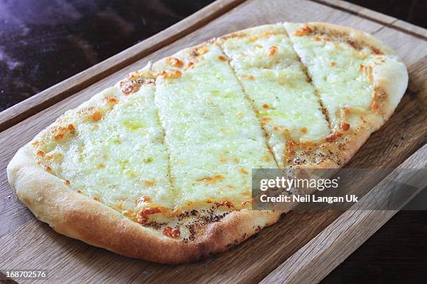 garlic bread with cheese - garlic bread stock pictures, royalty-free photos & images