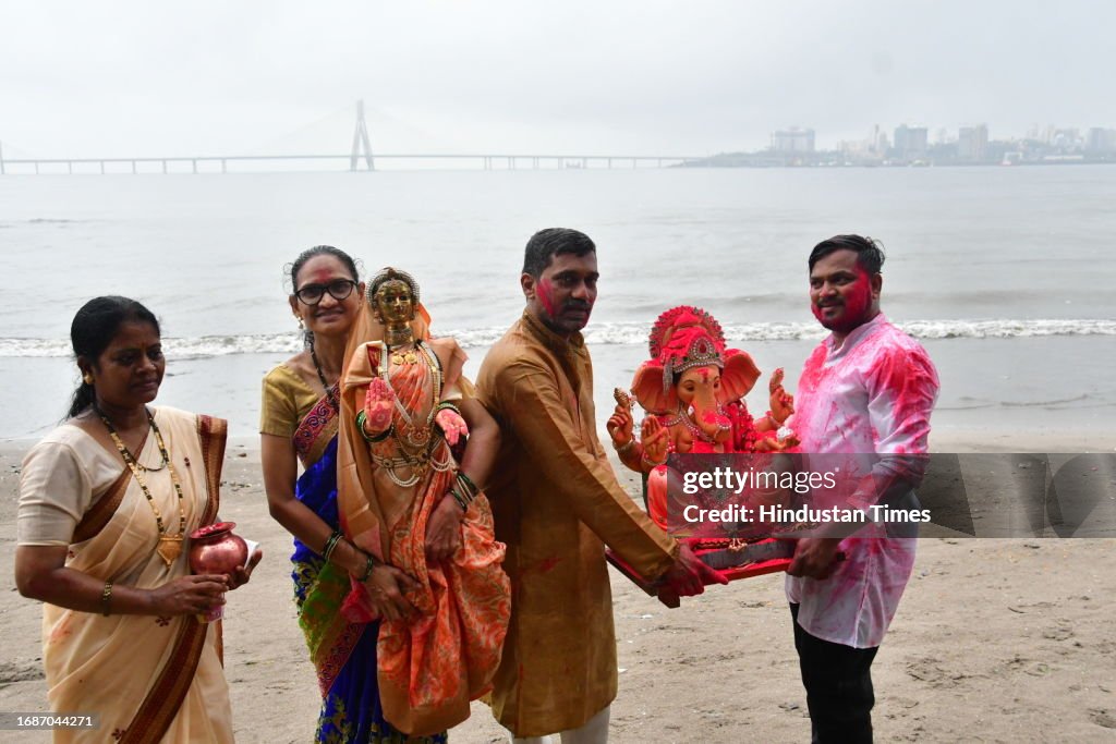 Ganeshotsav 2023: Devotees Immerse Idols Of Lord Ganesha In Water