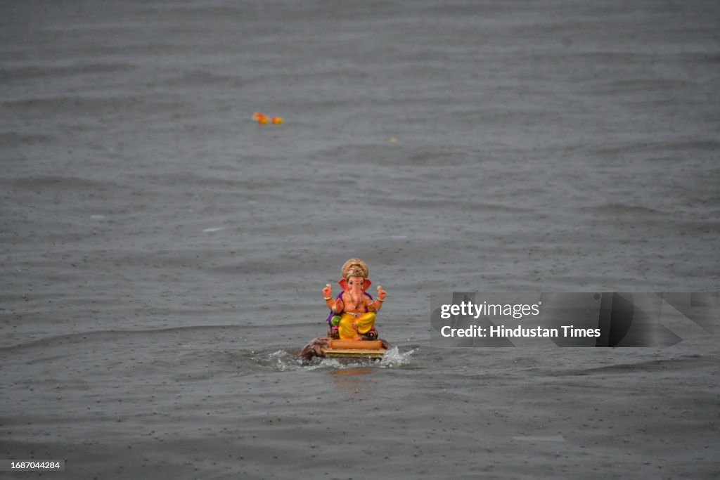 Ganeshotsav 2023: Devotees Immerse Idols Of Lord Ganesha In Water