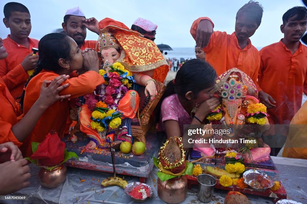 Ganeshotsav 2023: Devotees Immerse Idols Of Lord Ganesha In Water