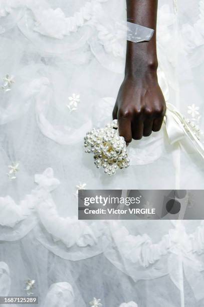 Model walks the runway during the Simone Rocha Ready to Wear Spring/Summer 2024 fashion show as part of the London Fashion Week on September 17, 2023...