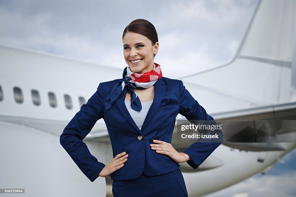 Beautiful air stewardess