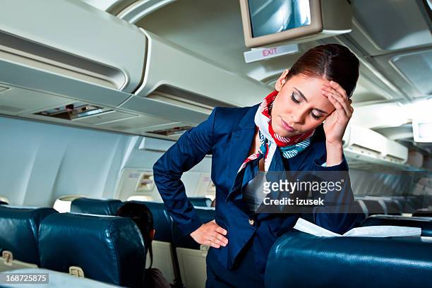 tired air stewardess - crew stock pictures, royalty-free photos & images