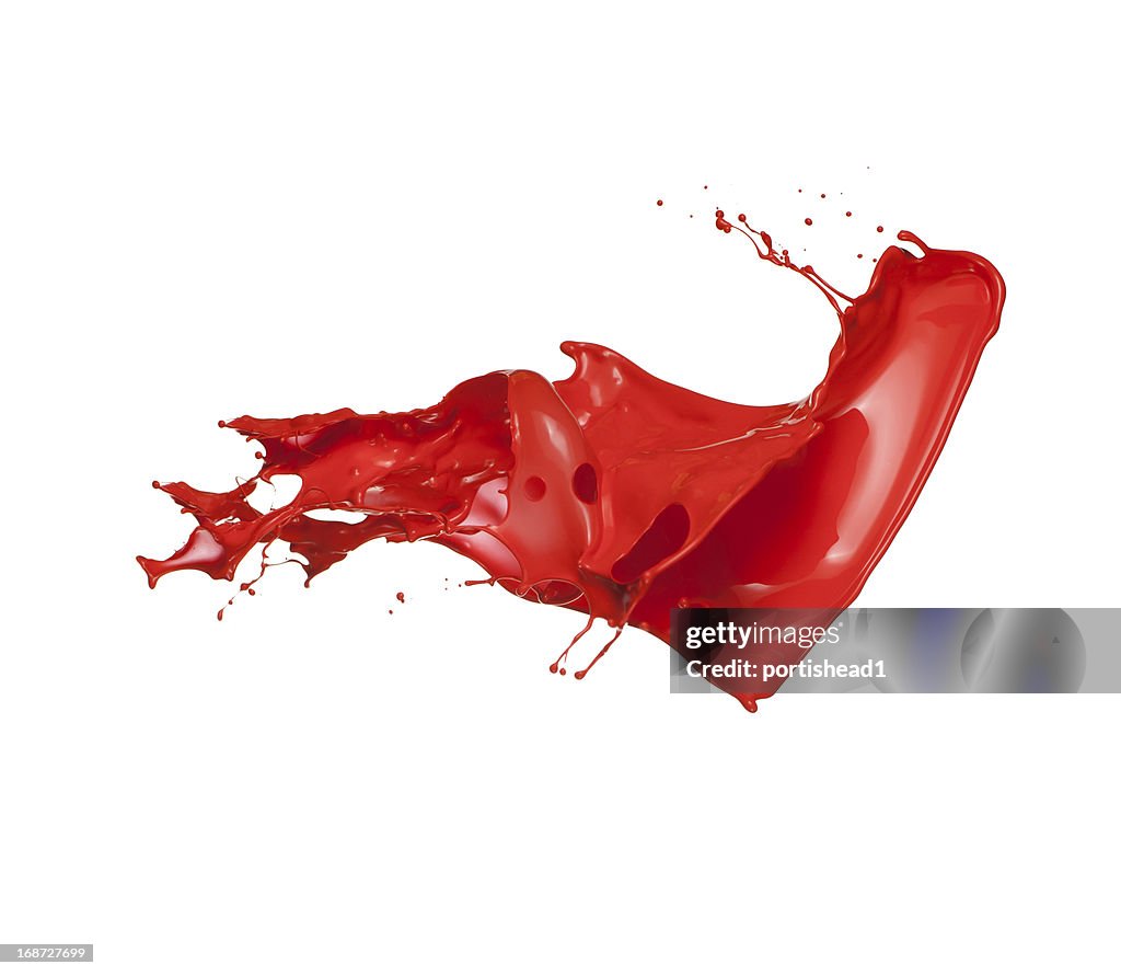 Red paint splash