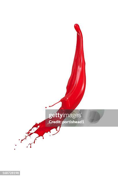 red paint splash - red paint splash stock pictures, royalty-free photos & images