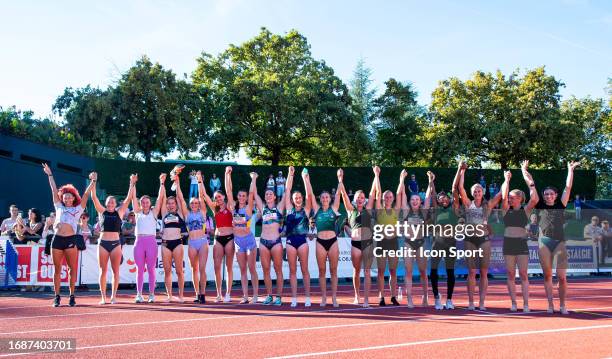 Annie Kunz of America, Annik Kalin of Switzerland, Auriana Lazraq-Khlass of France, Celia Perron of France, Claudia Conte of Spain, Ellen Barber of...