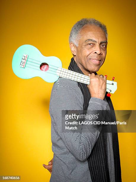Singer and musician Gilberto gil is photographed for Paris Match on April 24, 2012 in Paris, France.