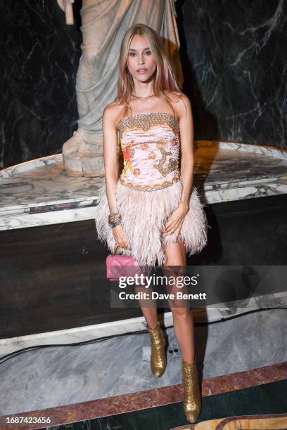 Mary Charteris attends the Annie's Ibiza Capsule Collection runway show during London Fashion Week September 2023 at Apollo's Muse, Mayfair on...