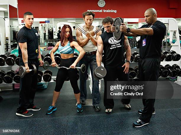 Madame Tussauds New York celebrates their 'Marvel Month of May' by unveiling a wax figure of 'Wolverine', as portrayed by actor Hugh Jackman, flexing...