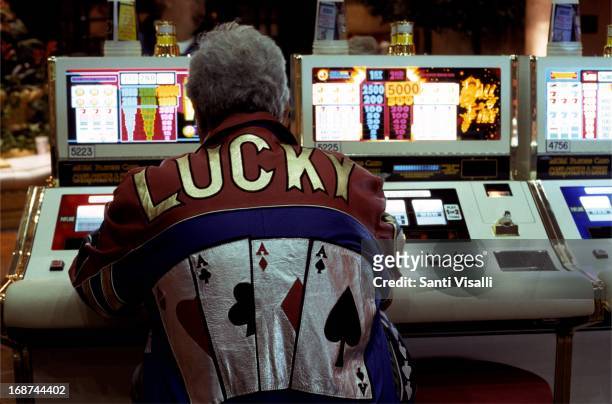 January 3: Slot Machines at MGM on January 3, 1996 in Las Vegas, Nevada.