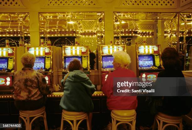 Slot Machines at MGM on December 15, 1996 in Las Vegas, Nevada.