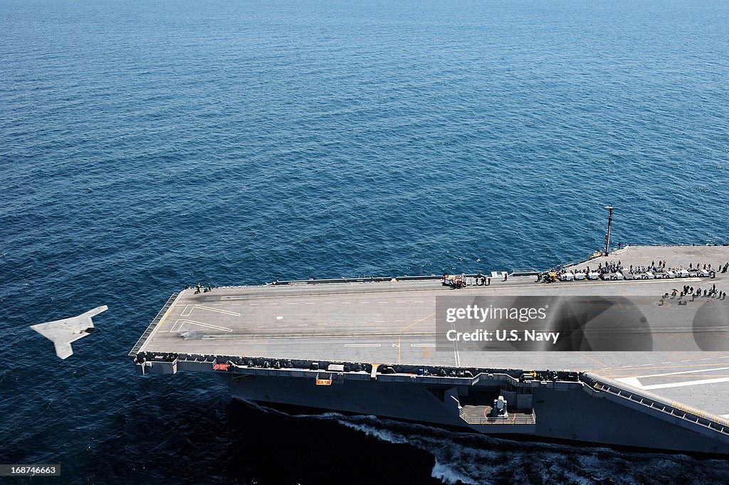 Navy Launches First Drone From Aircraft Carrier