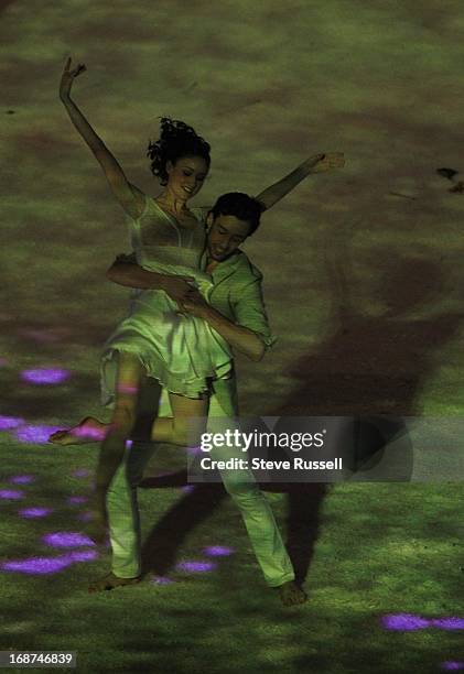 Performances begin during the Opening Ceremonies for the Vancouver 2010 Olympic Winter Games at BC Place in Vancouver.