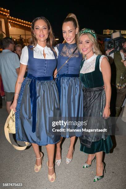 Lilly Becker, Alessandra Meyer-Wölden and Kinga Mathe during Oktoberfest 2023 on September 17, 2023 in Munich, Germany.